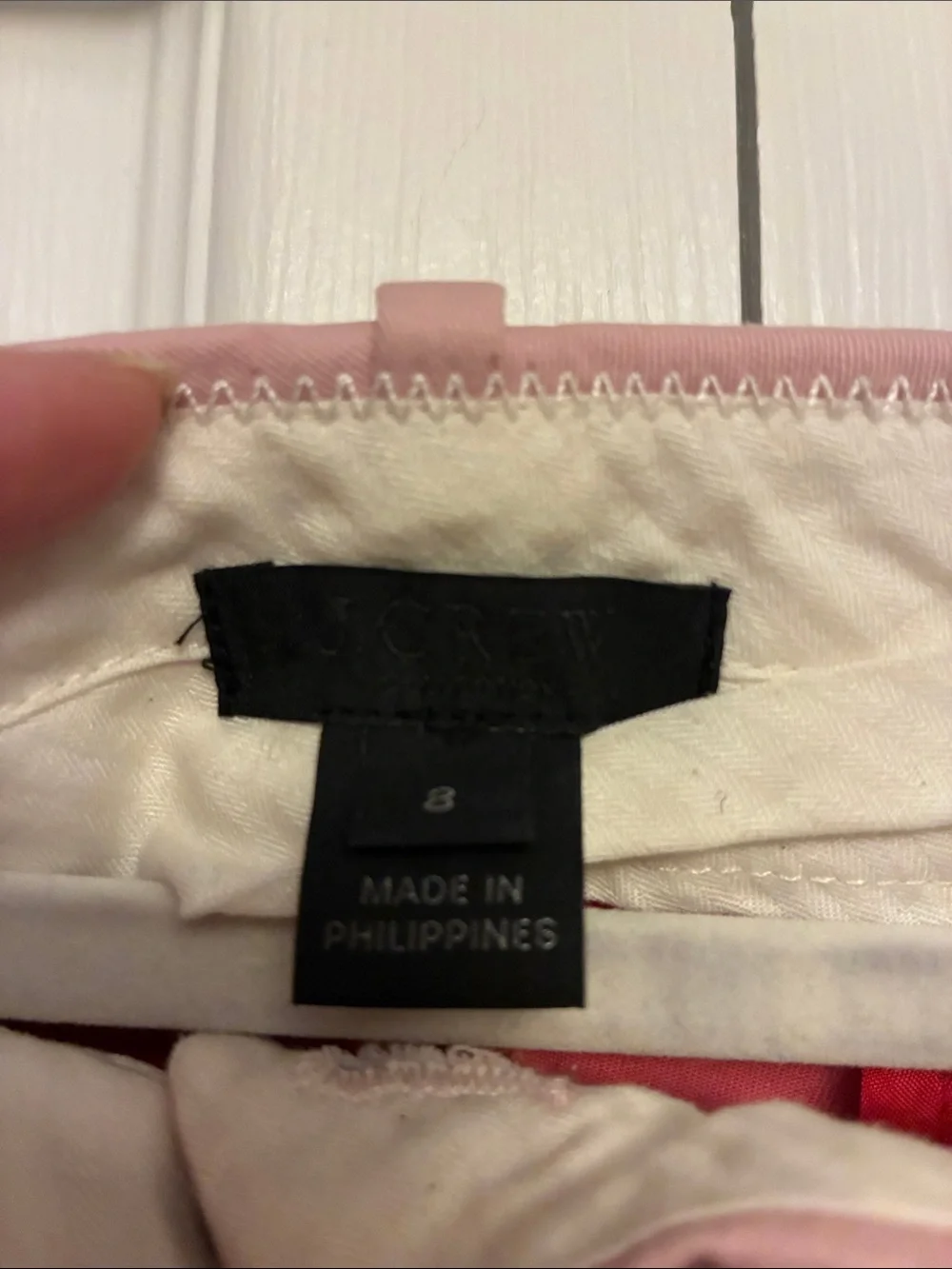 J. Crew Colorblock Cotton Pants in Pink, Orange. Size 8
